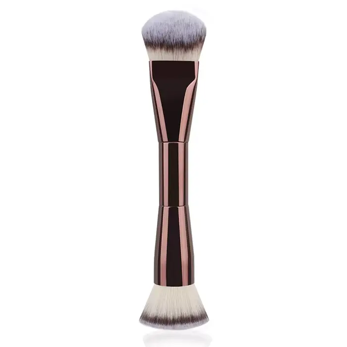 Pinceau de maquillage à Double tête, 3 styles, avec poils souples, pour fond de teint, Blush, BB crè