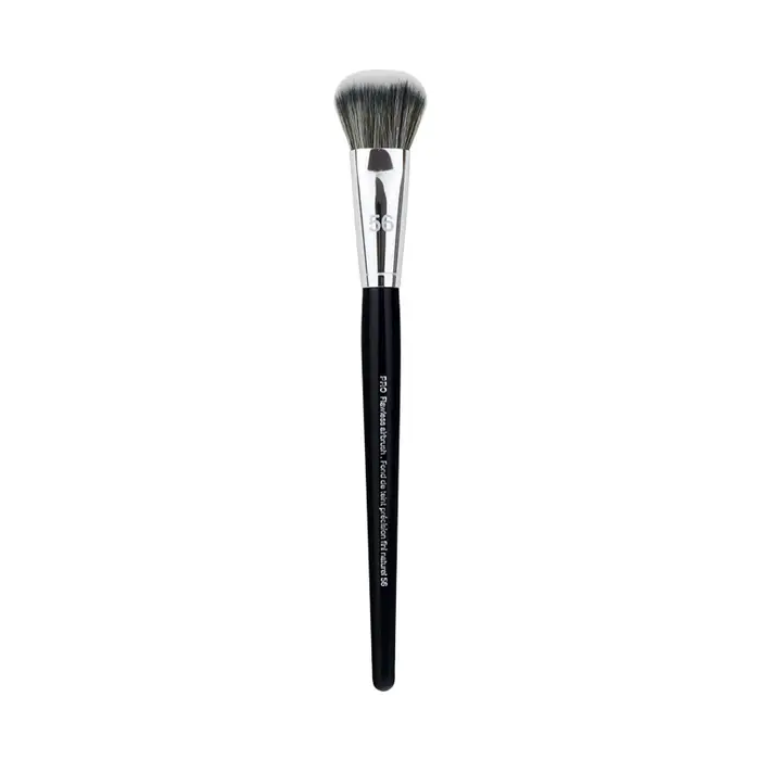 PRO-Pinceau de maquillage aérographe pour fond de teint noir, crème liquide synthétique douce, outil