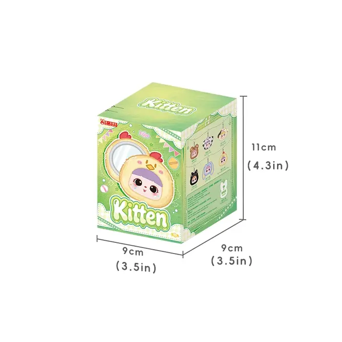 Série de miroirs de maquillage Chaton : Boîte mystère avec miroir au design créatif et mignon, porte