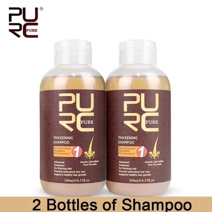 PURC – shampoing au gingembre, traitements contre la perte de cheveux, nourrissant, lissant, épaissi