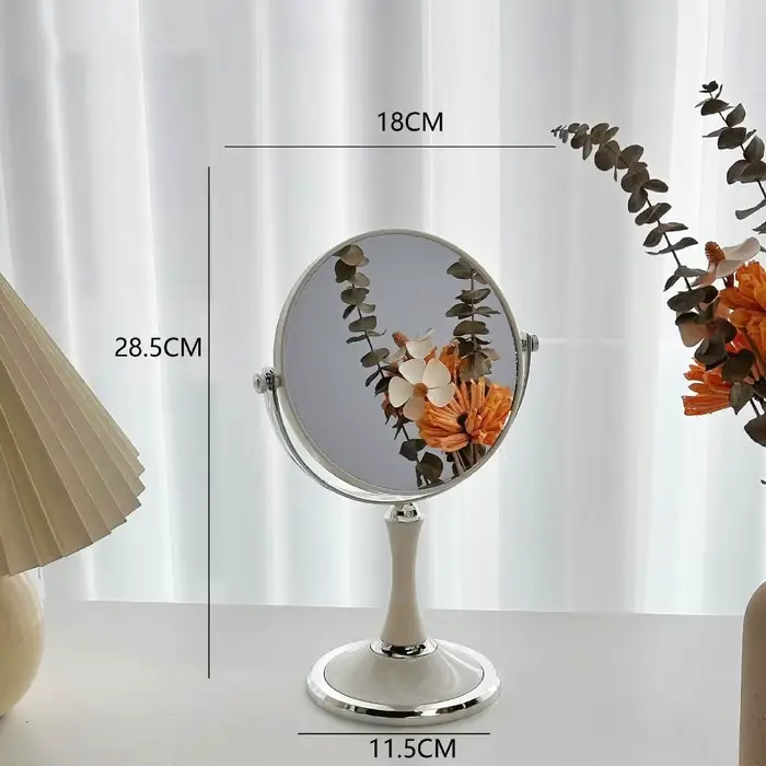 Miroir de maquillage rotatif à 360° double face