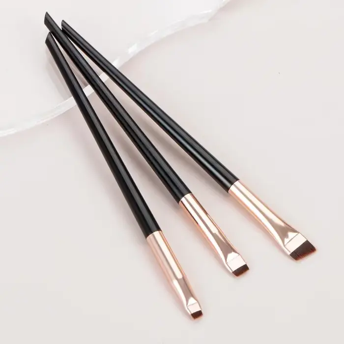 Karsyngirl-Pinceau eyeliner portable plat et fin pour contour des yeux, outil de maquillage, 3 pièce