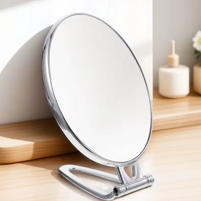 Miroir portatif grossissant Double face 3X, pour maquillage, rasage, épissage de fil dentaire, suppo