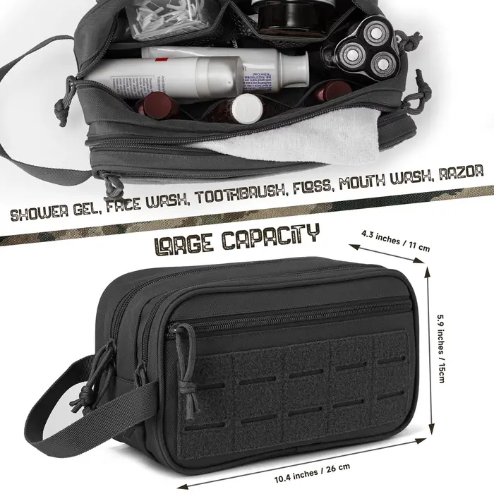 Trousse de toilette tactique pour hommes