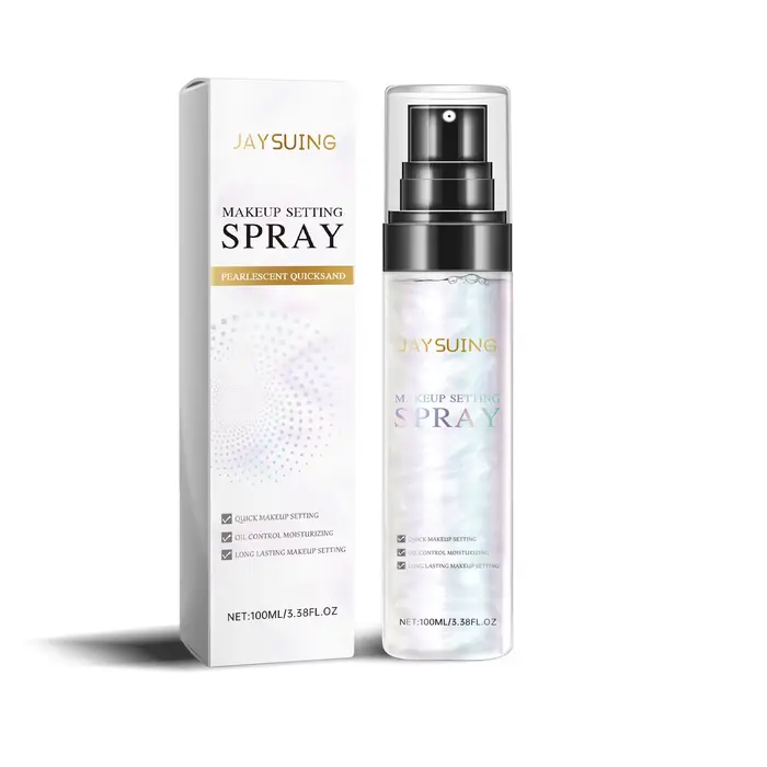 Spray Fixateur de Maquillage Jaysuing, Tenue Longue Durée, Contrôle du Sébum, Séchage Rapide, Éclair