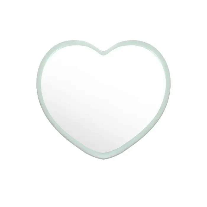 Miroir portable en forme de cœur à une face, miroir de poche haute définition, petit miroir de beaut