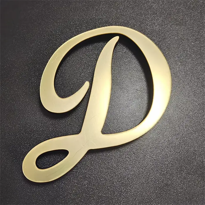 Grande taille 20 cm or 3D acrylique miroir Surface lettres anglaises Stickers muraux décor à la maison