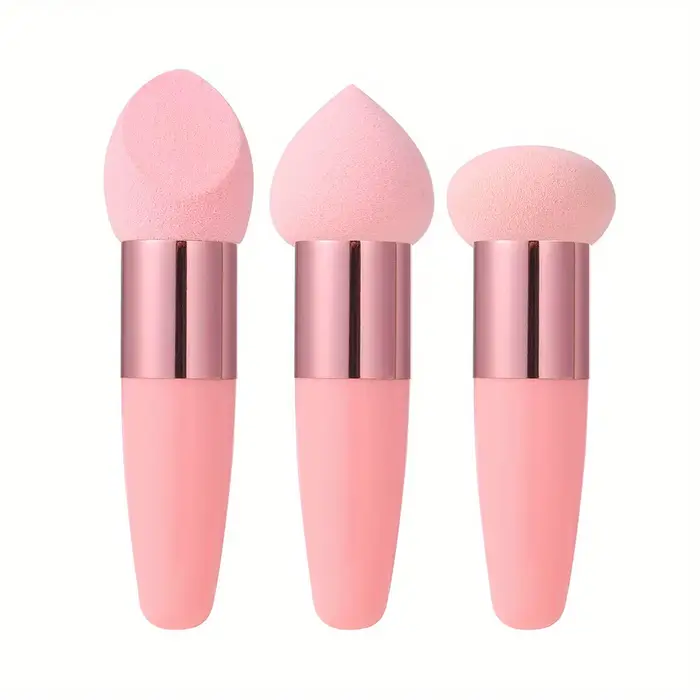 Ensemble de 3 éponges à maquillage, stylo éponge à maquillage avec manche, éponge pour estomper le f