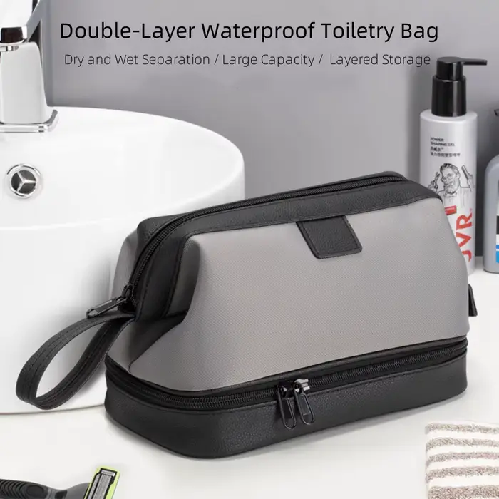 Trousse de Toilette de Voyage Grande Capacité pour Femme et Homme