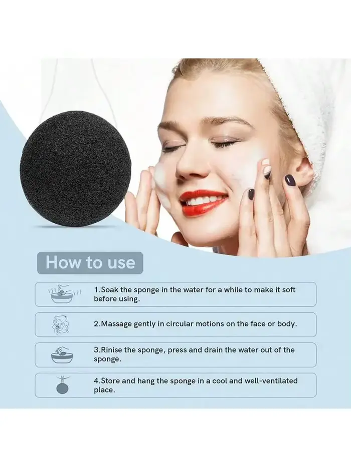 Éponge Konjac naturelle pour le visage