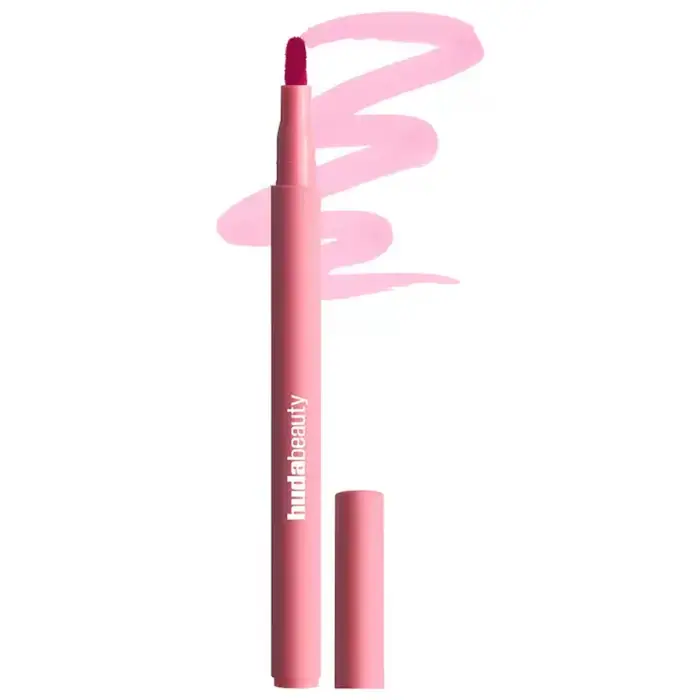 Huda Beauty Faux Filler Gloss à lèvres brillant non collant, Huile à lèvres hydratante transparente 