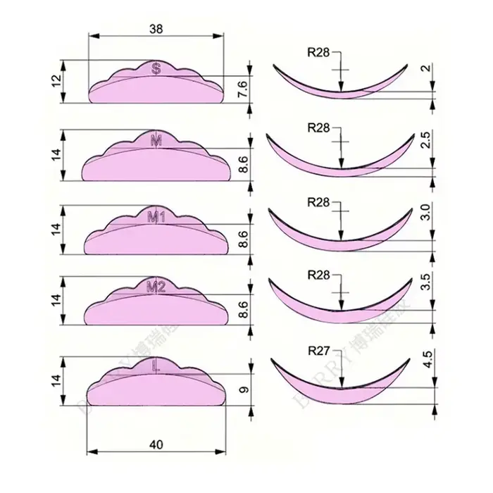 5 paires de coussinets de levage de cils auto-adhésifs, tiges de permanente de cils en Silicone soup