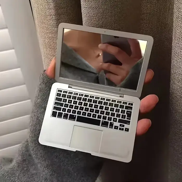 Mini miroir d'ordinateur Portable créatif