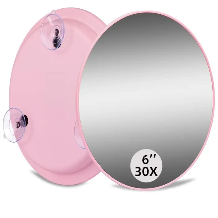 Miroir grossissant de maquillage rond 30X avec 3 ventouses