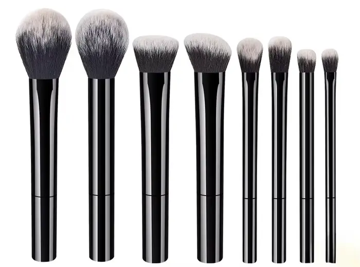 Ensemble de pinceaux de maquillage professionnels 7/8 pièces, cheveux synthétiques doux et de qualit