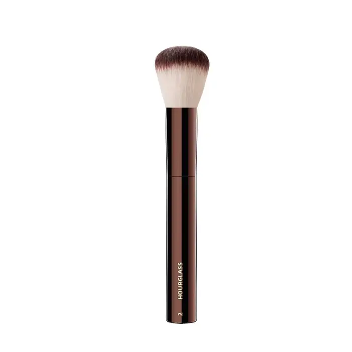 Pinceau de maquillage sablier-pinceau de fond de teint/blush No.2, en Fiber douce et respectueuse de