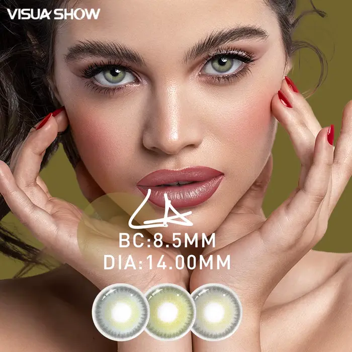 VISUASHOW LA Girl Lentilles de contact colorées vertes 3 tons 14