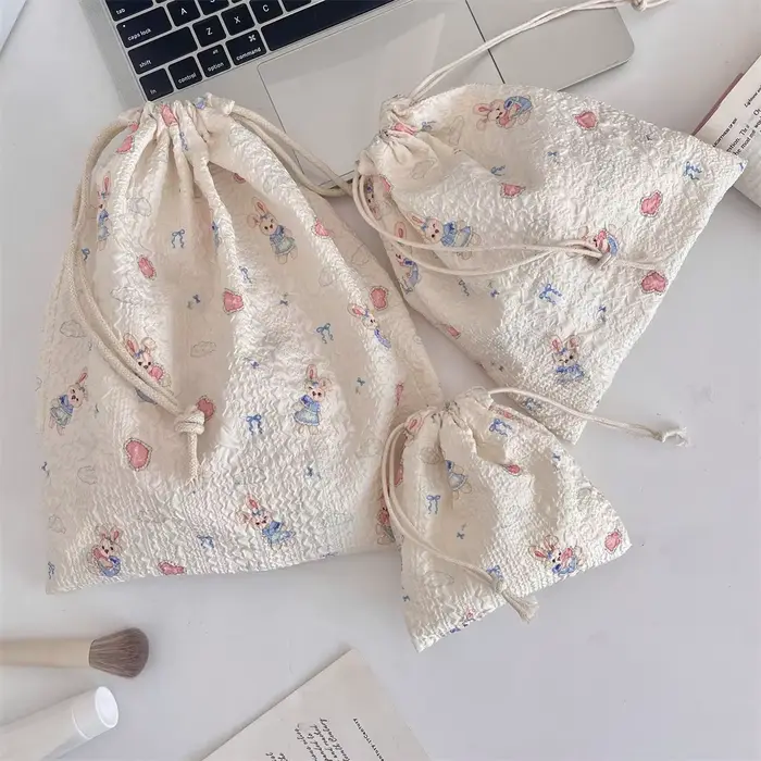 Sac de maquillage pour femmes, dessin animé mignon, pochette Kawaii, articles de toilette portables,