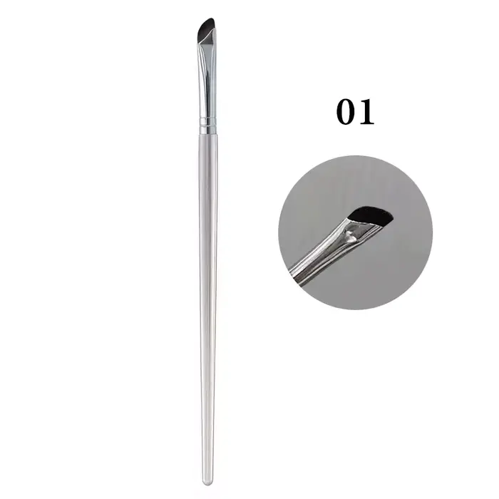 Pinceau Eyeliner en forme de faucille, Pinceaux à sourcils diagonaux, Pinceau lame, Pinceau de préci
