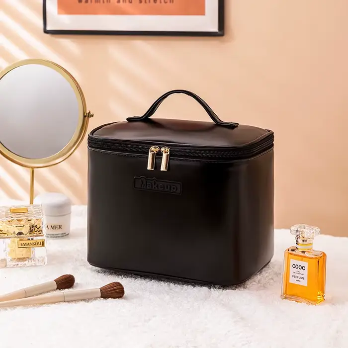 Grande Trousse de Maquillage Multifonctionnelle pour Femme, Sac de Rangement Portable de Voyage, Boî