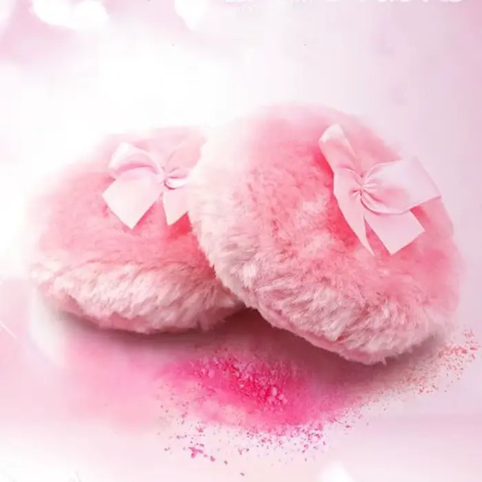Houppette de poudre en velours pour le visage et le corps, ultra douce, lavable et réutilisable, out