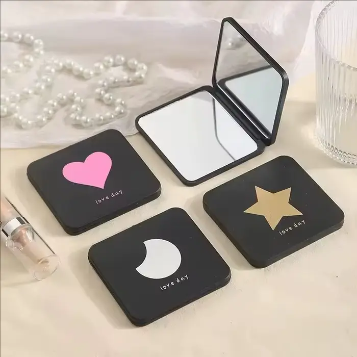 Nouveau miroir de maquillage compact pliable à quatre faces multi-angles, miroir de beauté portable 