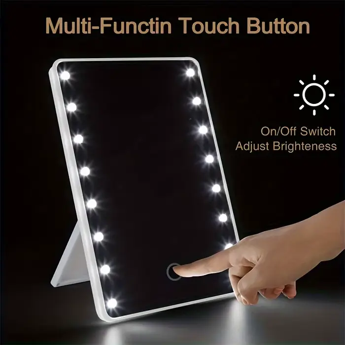 Miroir de maquillage avec 16 led