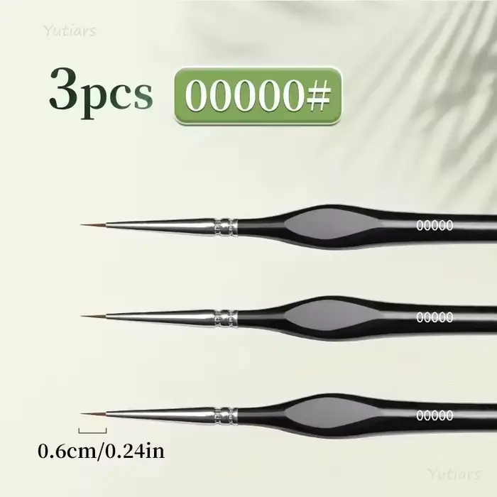 Ensemble de pinceaux professionnels à pointe fine - Pinceaux de détail extra fins en nylon pour pein