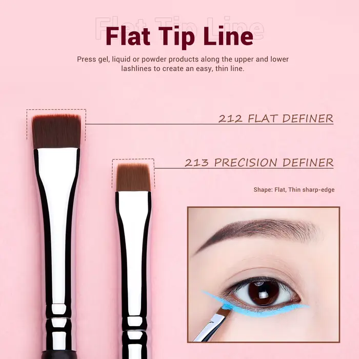Jessup ensemble de pinceaux Eyeliner, 11 pièces pinceau Eyeliner professionnel, ensemble de pinceaux