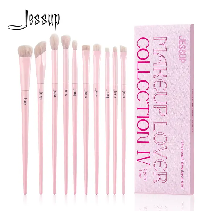 Set de pinceaux Jessup pour ombres à paupières Pinceau maquillage yeux rose Pinceau Correcteur Premi