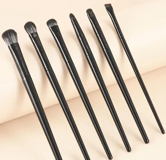 Ensemble de pinceaux de maquillage pour les yeux, 6 pièces, professionnels, doux, pour le contour, l