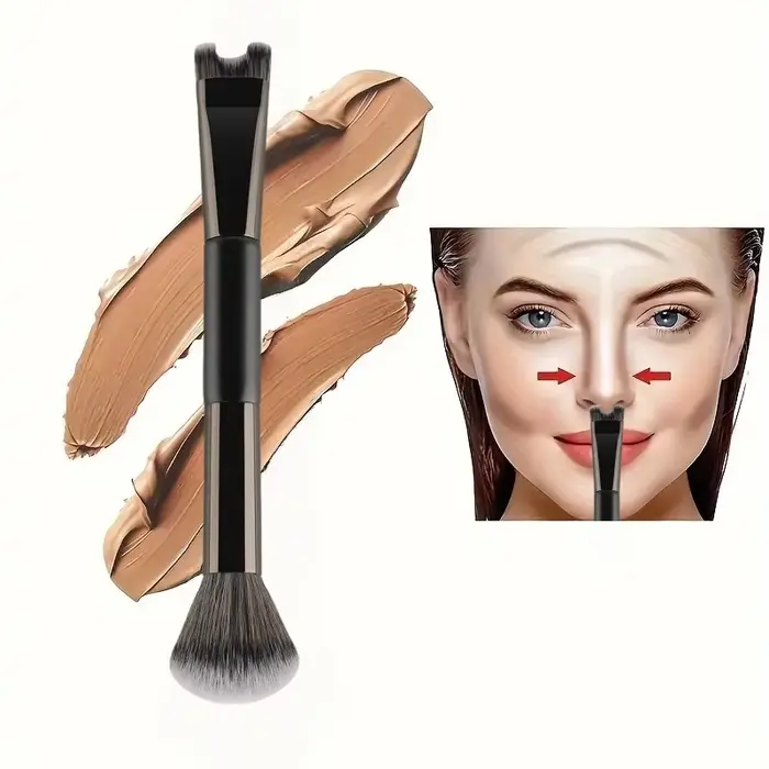 Pinceau de maquillage en forme de U pour Contour du nez