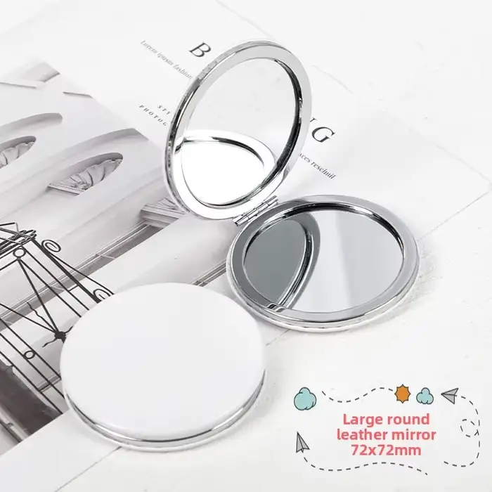 Miroir pliable pour maquillage, miroir portable double face, miroir de bureau pour étudiants, petit 