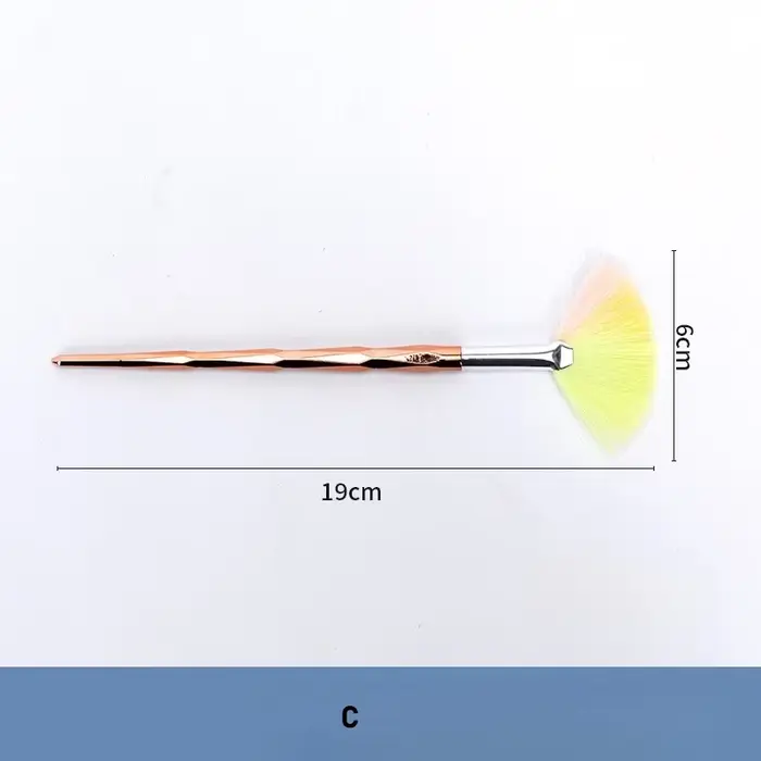 Brosse en éventail de coloration en céramique, poils souples en Nylon, bricolage, peinture sous glaç