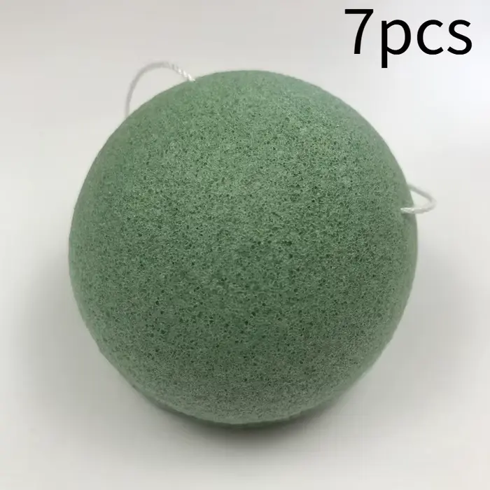 Lot de 7 éponges nettoyantes faciales en konjac naturel, exfoliation douce, adaptées à tous les type