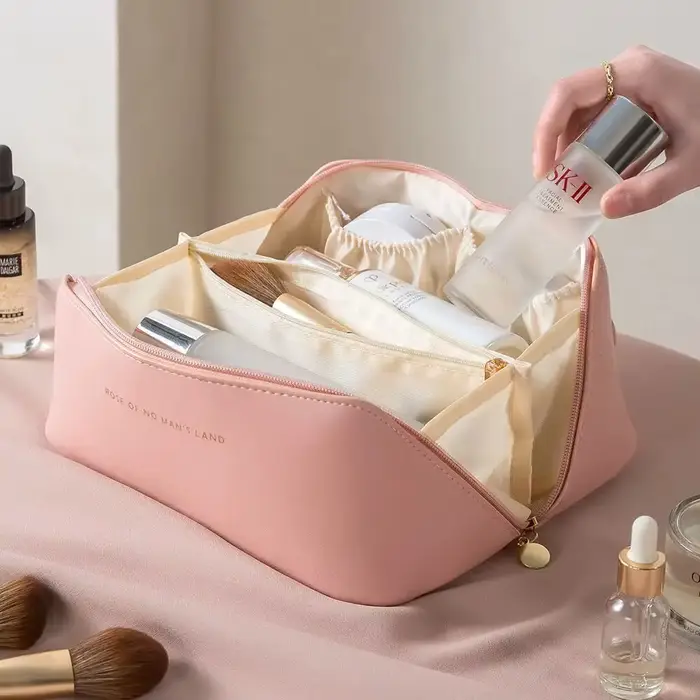 Nouvelle Trousse de Toilette Femme 2026, Sac de Rangement Maquillage, Pochette de Luxe pour Dames, O