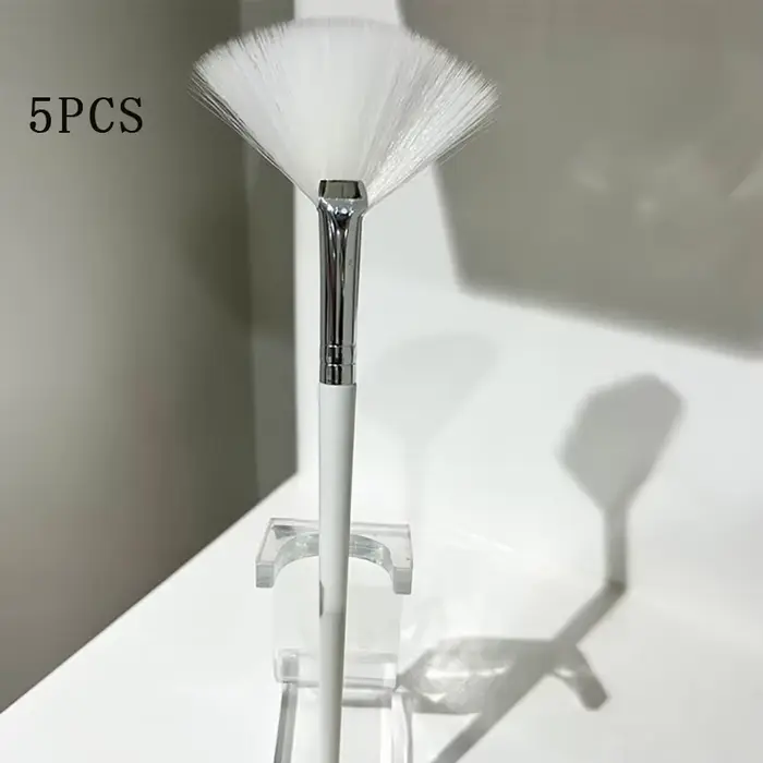 5 pièces pinceaux en éventail pinceaux pour le visage pinceau de maquillage doux outils applicateurs