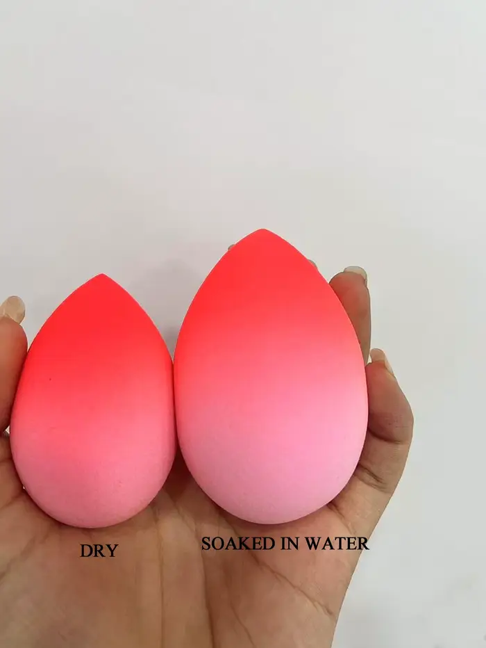 Lot de 5 éponges de maquillage ombrées, accessoire de beauté, douce, pour le support et le séchage