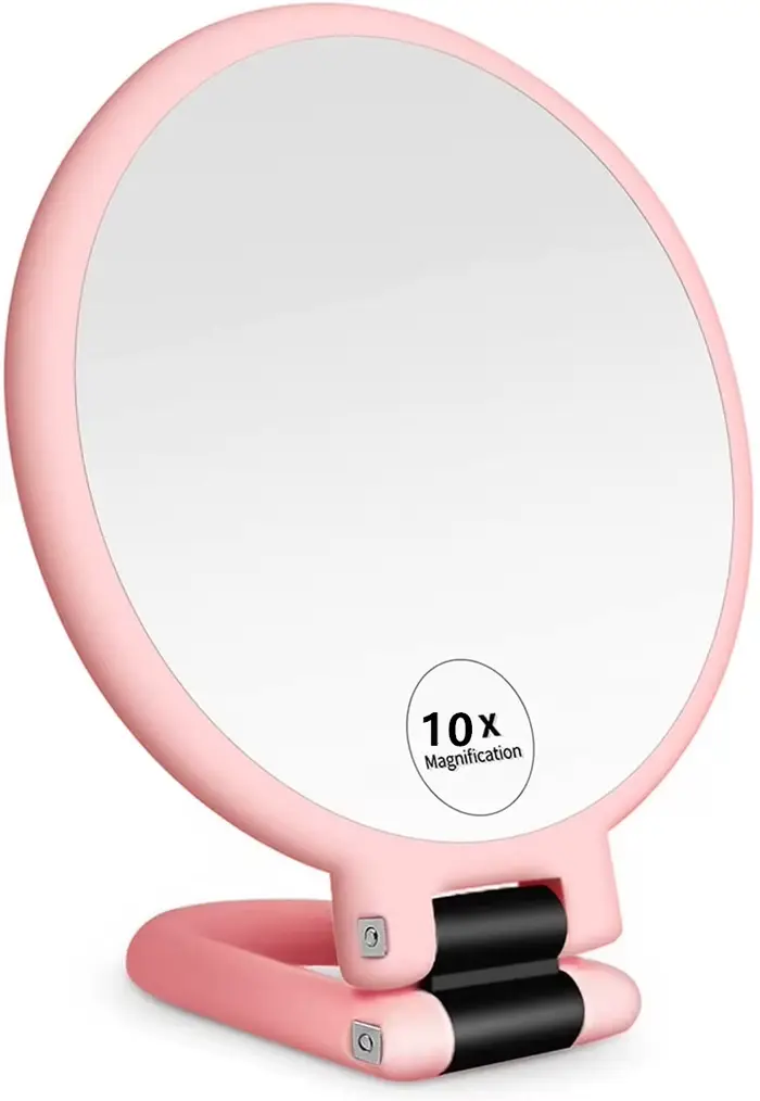 Miroir à main pliable de voyage