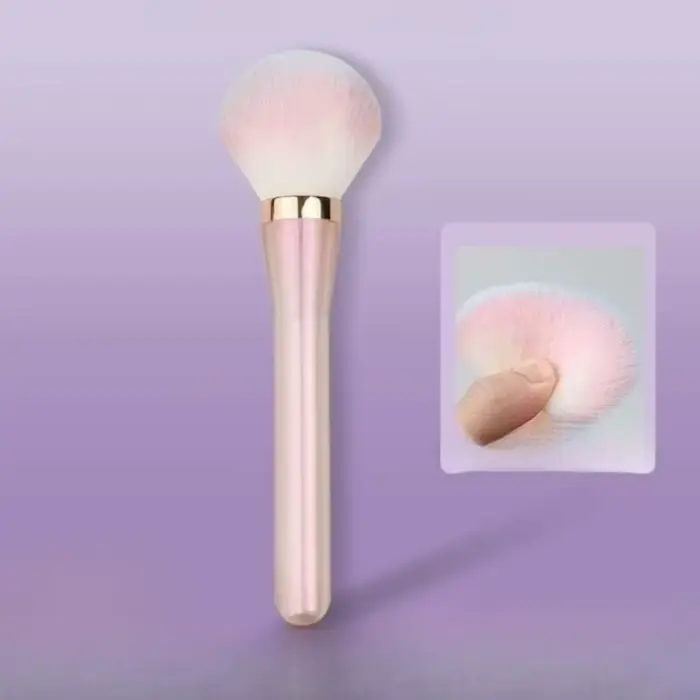 Brosse de maquillage rose irisée, brosse cosmétique, brosse à poudre libre, surligneur, pinceaux à B