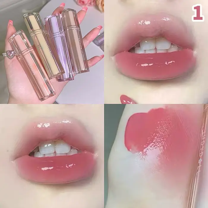 Vernis à lèvres miroir au thé glacé, brillant à lèvres aqueux, imperméable, durable, gelée transpare