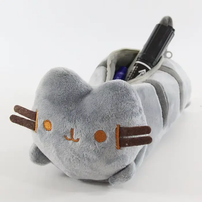 Pochette cosmétique style chat Pusheen, grande capacité, trousse de maquillage, trousse à crayons, p