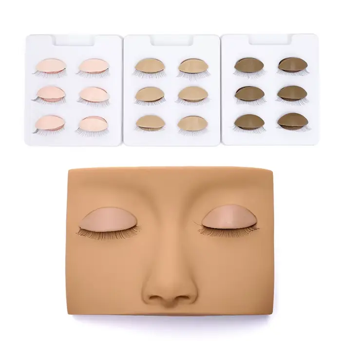Tête de Mannequin pour Extension de cils, accessoires de maquillage avec paupières de remplacement a