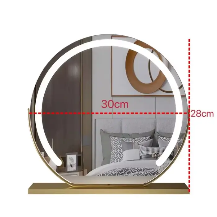 Miroir de maquillage avec éclairage, détachable, grossissement 15x, 3 modes d'éclairage couleur, con