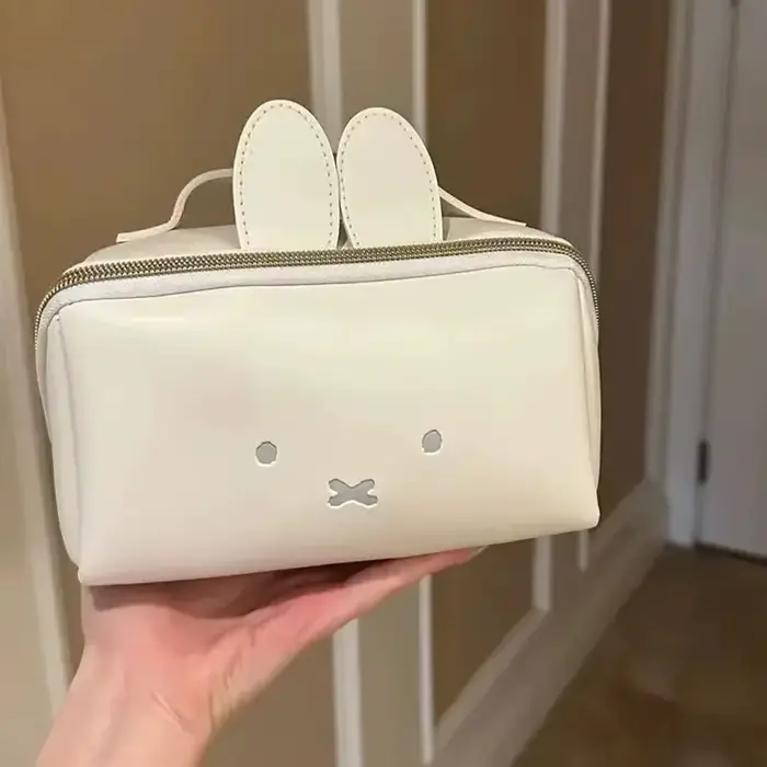 Kawaii Miffy mignon sac de maquillage multi fonctionnel Portable dessin animé lapin forme toilette h