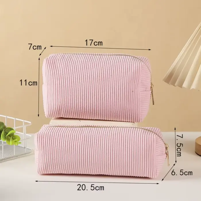 Trousse à crayons Portable en velours côtelé pour étudiants