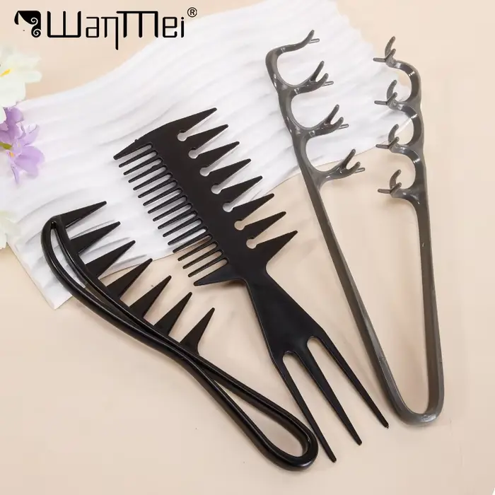 Ensemble de peignes volumisants à dents larges, brosse à Texture moelleuse, peigne plat en forme de 