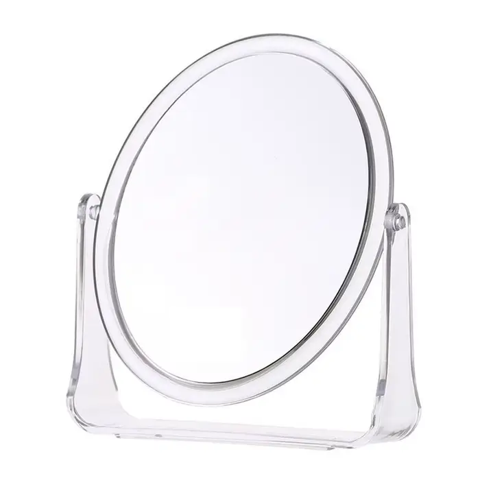 Mode 360 °   Miroir cosmétique rotatif Double face avec support, miroir de beauté haute définition