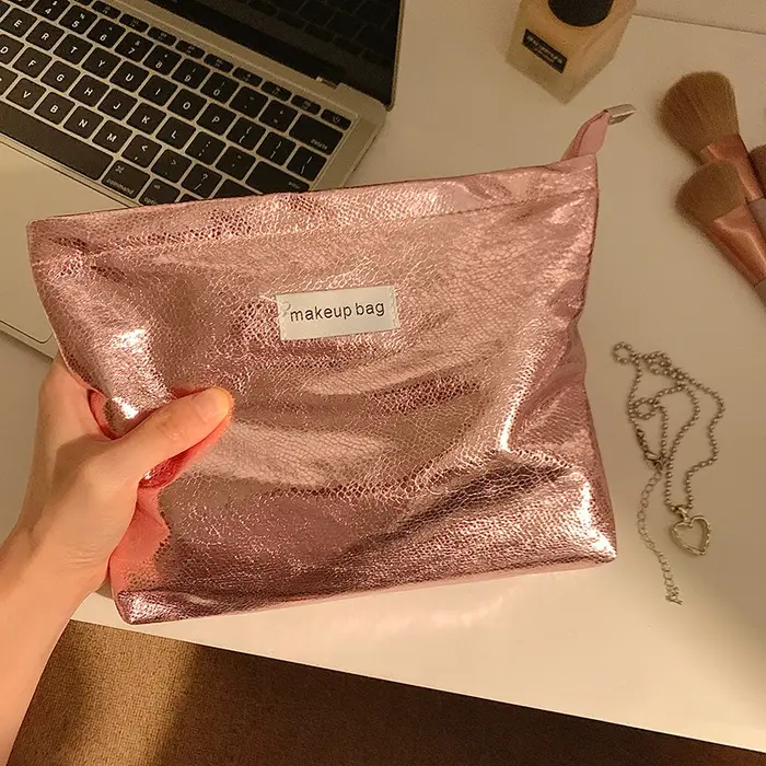 Sac de rangement Portable à paillettes pour produits de toilette et de soins de la peau, sac de rang