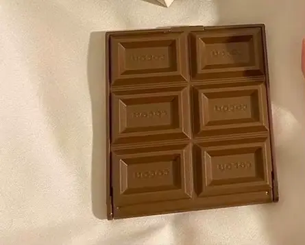 Miroir pliable en forme de chocolat, 1 pièce, miroir de maquillage compact et portable, léger, décor